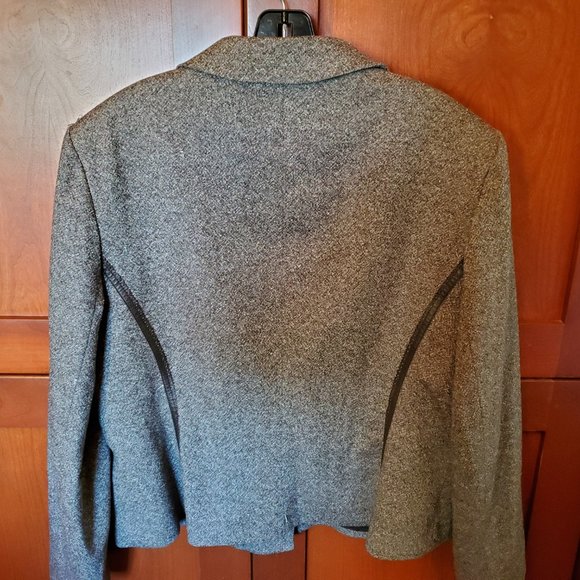 Nine West Tweed Ribbed Jacket w Detachable Collar 16 - Picture 6 of 8